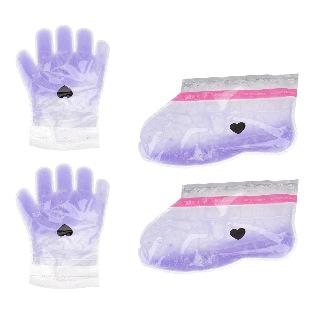 HEALLILY 2 Pairs Glove Mitt Liner Covers Hand Wax Feet Wax Cover Lavender Paraffin Therapy Care Cover (Purple)