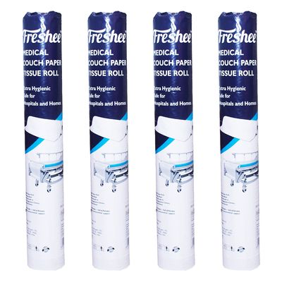 Freshee Medical Couch Paper Tissue Roll - Pack of 4, Tissue Roll for Hospitals, Diagnostic Centres, Home for Extra Hygiene, 40 meter