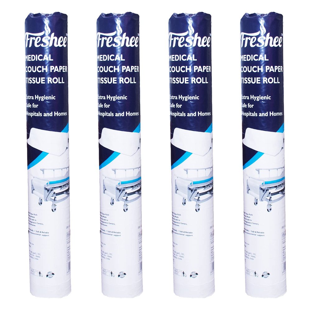 Freshee Medical Couch Paper Tissue Roll - Pack of 4, Tissue Roll for Hospitals, Diagnostic Centres, Home for Extra Hygiene, 40 meter