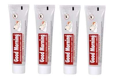 Good Morning Non-Sticky & Natural Mosquito Repellent Cream - Pack of 4