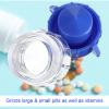 2 Pieces Pill Crushers Blue Pill Grinder Pill Fine Powder Small Pill Crusher Grinder for Crushes Pills, Vitamins, Tablets, Medicine view 3