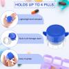 2 Pieces Pill Crushers Blue Pill Grinder Pill Fine Powder Small Pill Crusher Grinder for Crushes Pills, Vitamins, Tablets, Medicine view 4