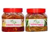 Natural Diet Combo of MotherMade Organic Traditional Punjabi Flavor Ginger Pickle Adrak Ka Achar 400 Gram & Homemade Marwadi Rajasthani Green Chilli Pickle Hari Mirch Ka Achar Without Oil 400 Gram view 1