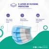 Careview 3 Ply Disposable Surgical Face Mask Pouch and built in Nose Pin, Certified by BFE>99% and PFE > 95%, SITRA, DRDO, ISO and CE (Pack of 400, Blue) (CV2920-Pouch) view 3