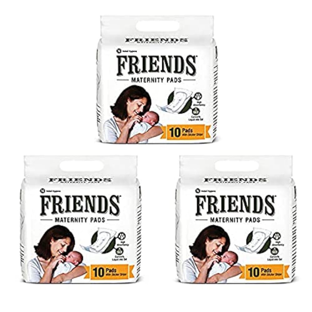 Friends Disposable Maternity Pads with Releasetape for Post Pregnancy Bleeding - 30 Pcs
