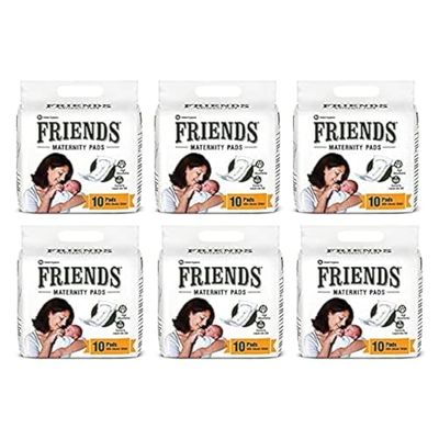 Friends Disposable Maternity Pads with Releasetape for Post Pregnancy Bleeding - 60 Pcs