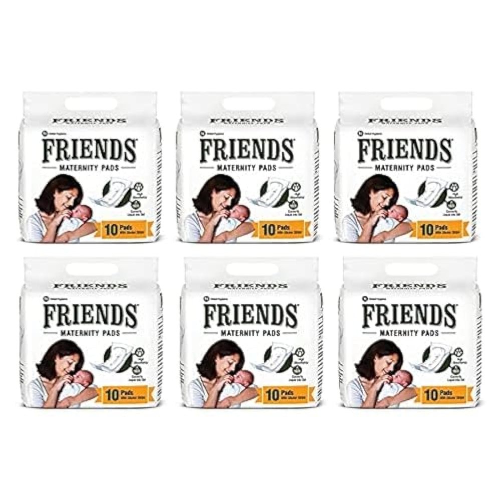 Friends Disposable Maternity Pads with Releasetape for Post Pregnancy Bleeding - 60 Pcs