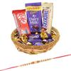 Astonished Retail Divine Sandalwood Rakhi with Chocolate Gift | Rakhi Chocolate Gift for Brother| Rakhi Chocolate Hamper | Roli, Chawal, Chandan, Misri | 27 view 1