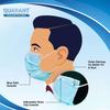 QUARANT Melt Blown - SMMS Fabric 3 Ply Disposable Face Mask with Nose Clip and Reusable Travel Pouch (Blue, Pack of 500) for Unisex view 4