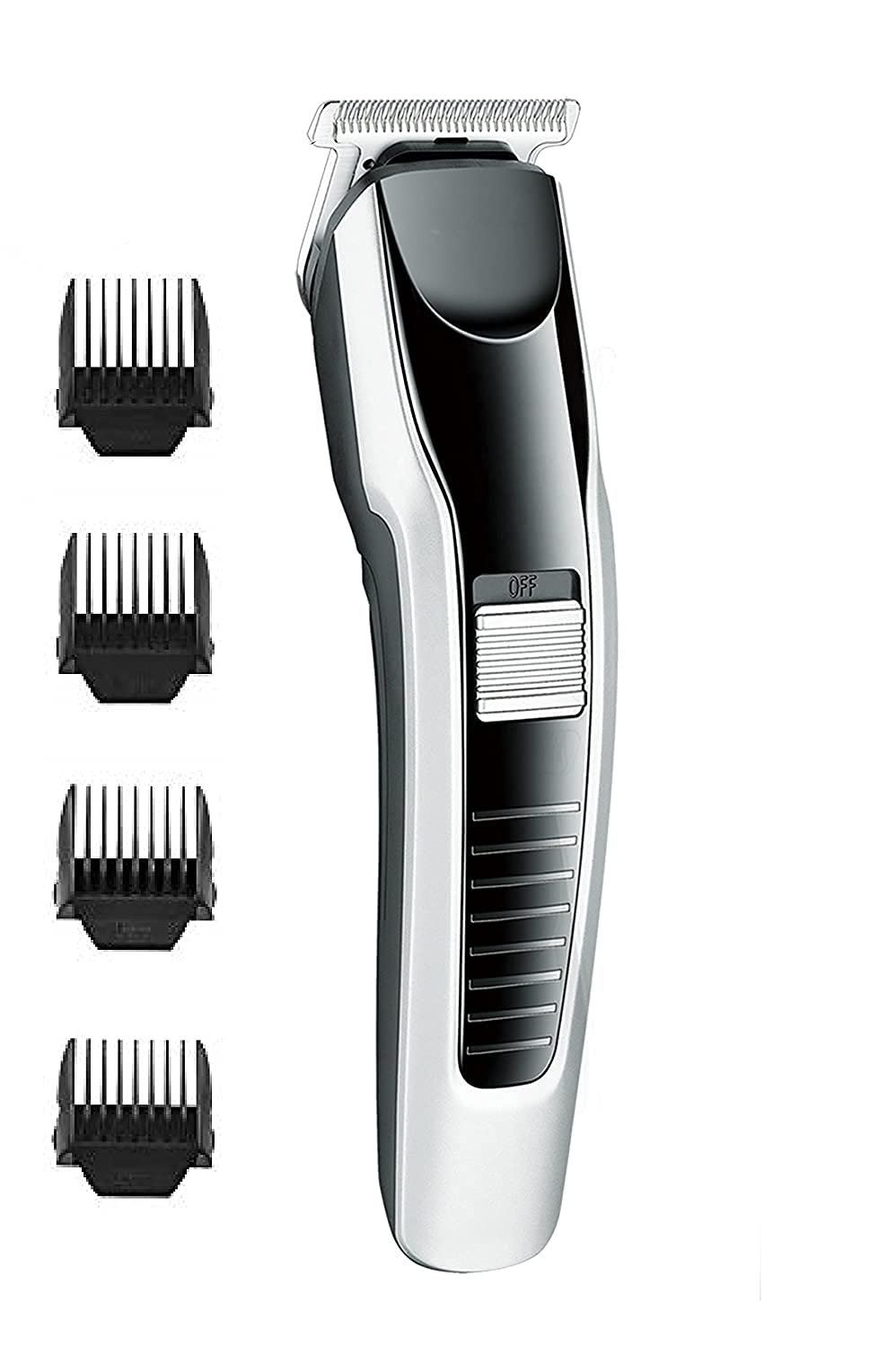 EVOLT Electric Hair Trimmer for Men - Rechargeable Clipper Shaver With Adjustable Blade and 4 Combs (Black)