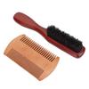 Beard Comb, Beard Brush Kit Doublesided Design Wooden Convenient for Husband for Boyfriend view 2
