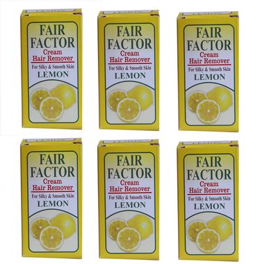 FAIR FACTOR LEMON HAIR REMOVER CREAM 40 GM (PACK OF 6 PCS) WITH FREE FAIR FACTOR ROSE HAIR REMOVER CREAM 40 GM (PACK OF 6 PCS)