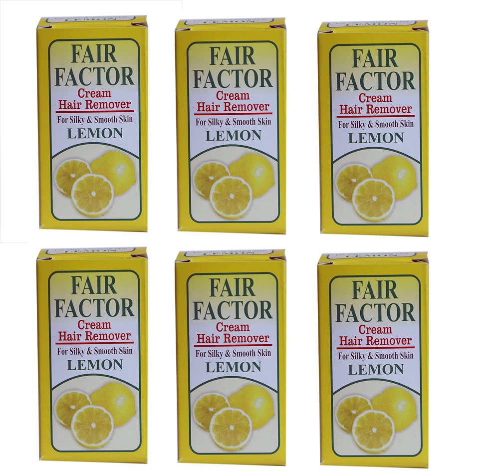 FAIR FACTOR LEMON HAIR REMOVER CREAM 40 GM (PACK OF 6 PCS) WITH FREE FAIR FACTOR ROSE HAIR REMOVER CREAM 40 GM (PACK OF 6 PCS)
