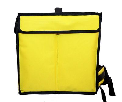Quaffor Yellow Food/Cake/swiggy/Pizza hot delivery Backpack 14 * 14 * 14 inch