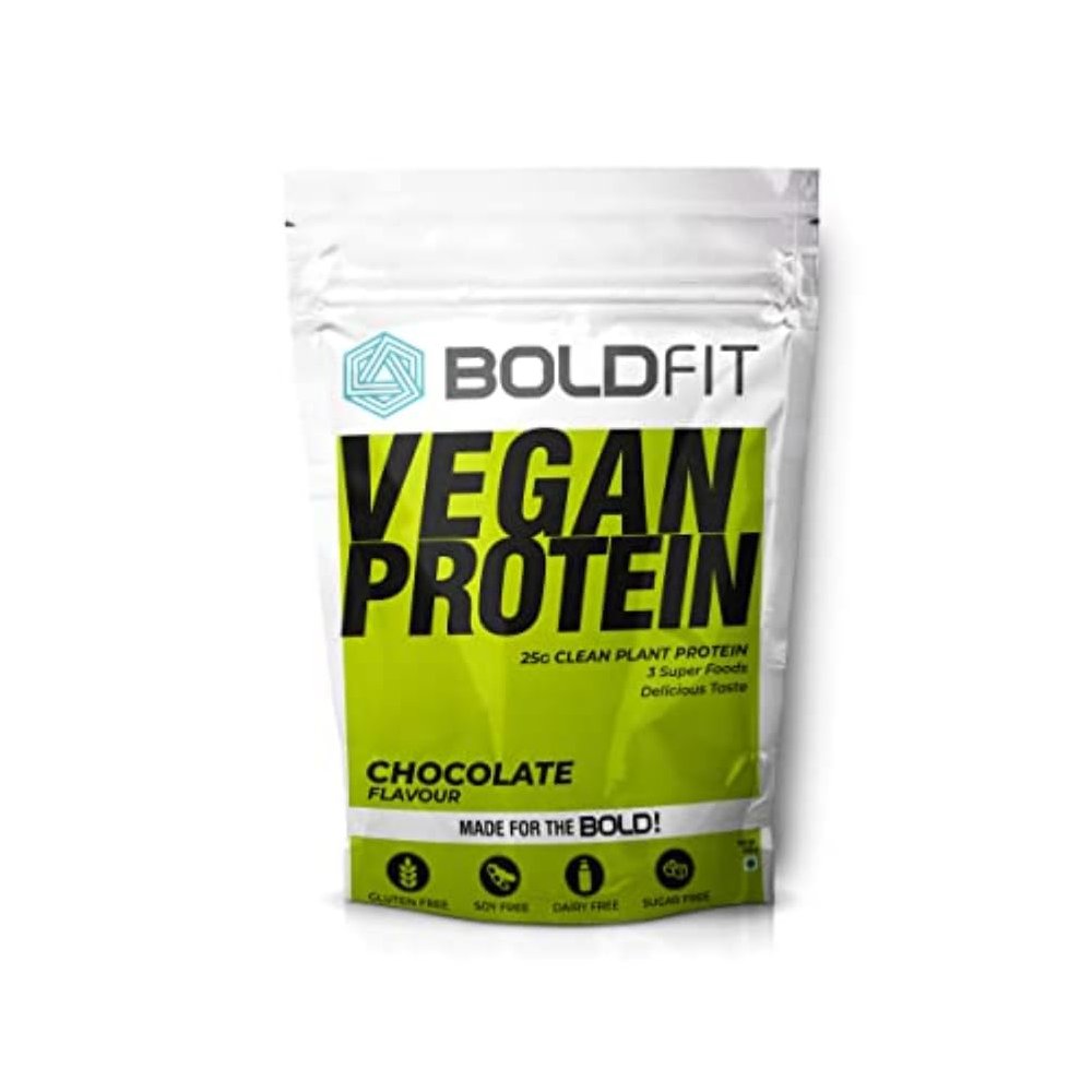Boldfit Plant Protein Powder For Men & Women (Chocolate 200gm) (VeganCho200gm)