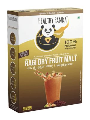 HEALTHY PANDA Organic Sprouted Ragi Dry Fruit Malt/Sprouted Ragi Health Mix(Health Mix) (Ragi Drink) (100 g x 4)