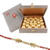 Astonished Retail 24 Pieces Ferrero Rocher with Multipurpose Wooden Box | Rakhi Chocolate for Brother | Rakhi Chocolate Hamper | Roli, Chawal, Chandan, Misri | 502 view 1