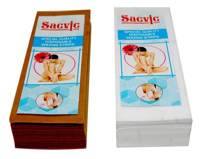 Sacvic Waxing Strips Plain Without Wax Non-Woven Hair Removal Plain Waxing Strips- 140 pieces (White)