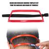 Men Neckline Shaving Template Neck Hair Trimming Styling Red Hairline Shaping Guide Tools for Trimming, Mustache, Neckline and Hairline Line-up view 3