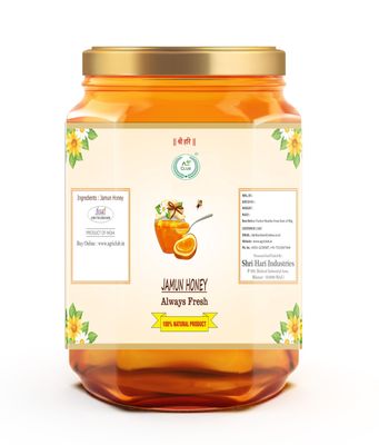 Jamun Honey 500gm/17.63oz | Organic Pure & Natural | Raw Unprocessed Unpasteurized Wild Collection of Honey | Agri Club