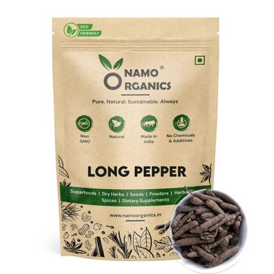 Namo Organics Whole Long Pepper - 75 Gm Pipal/Pippali - Jumbo Size Fresh Harvest (75 Gm)