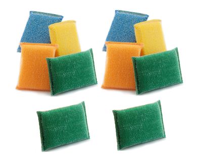 Mast Sponge Scrubber, Multi-Use, Non-Scratch Scrubber for Dish Washing (Pack of 8)
