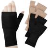 4 Pieces Wrist Thumb Support Sleeve Fingerless Wrist Gloves Compression Arthritis Gloves Unisex Sports Wrist Support Brace for Carpal Tunnel Syndrome Wrist Pain Strain Fatigue Sports Typing (Large) view 1