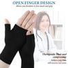 4 Pieces Wrist Thumb Support Sleeve Fingerless Wrist Gloves Compression Arthritis Gloves Unisex Sports Wrist Support Brace for Carpal Tunnel Syndrome Wrist Pain Strain Fatigue Sports Typing (Large) view 4