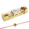 Astonished Retail Delicious Ferrero Rocher Chocolates (4 pcs) | Flower Rakhi with Chocolate for Brother | Rakhi Chocolate Hamper | Roli, Chawal, Chandan, Misri | 623 view 1