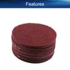 Auniwaig 5 Inch Scrubber Scouring Pads Red-Multipurpose , Scuffing Disc Hoop and Loop Surface Conditioning Disc 6pcs view 2