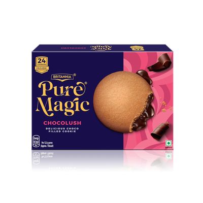 Pure Magic Britannia Chocolush, 300G, with Extra Crunchy Biscuit and Gooey Choco-Filling - Choco