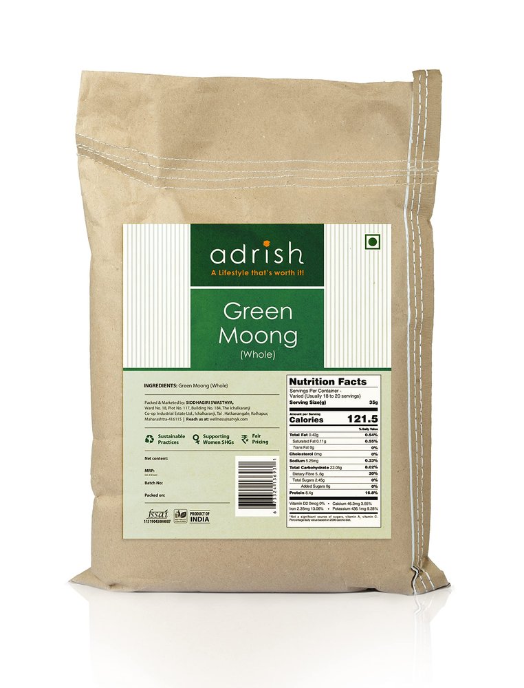 Adrish Zerowaste Organic Moong 3 kg