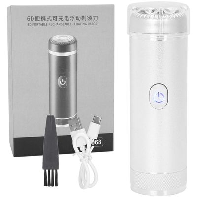 Evonecy Electric Shaver, Waterproof Portable Mini Razor Washable Rechargeable Electric Razor For Travel Women Men Husband Dad (Silver)