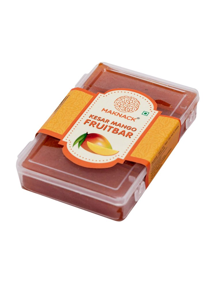 Maknack Kesar Mango Fruitbar | Healthy Fruit Snacks | Pack of 1-200g