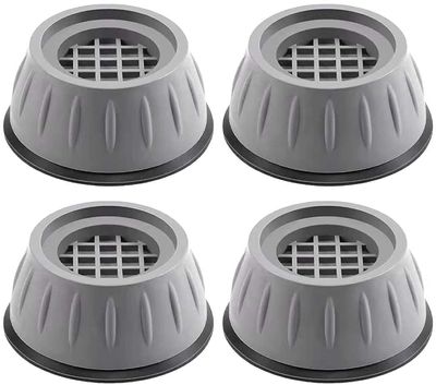 Wosta Anti Vibration Washer Dryer Pads with Suction Cup Feet, Fridge Washing Machine Leveling Feet Anti Walk Pads Shock Absorber Furniture Lifting Base(4 Piece).