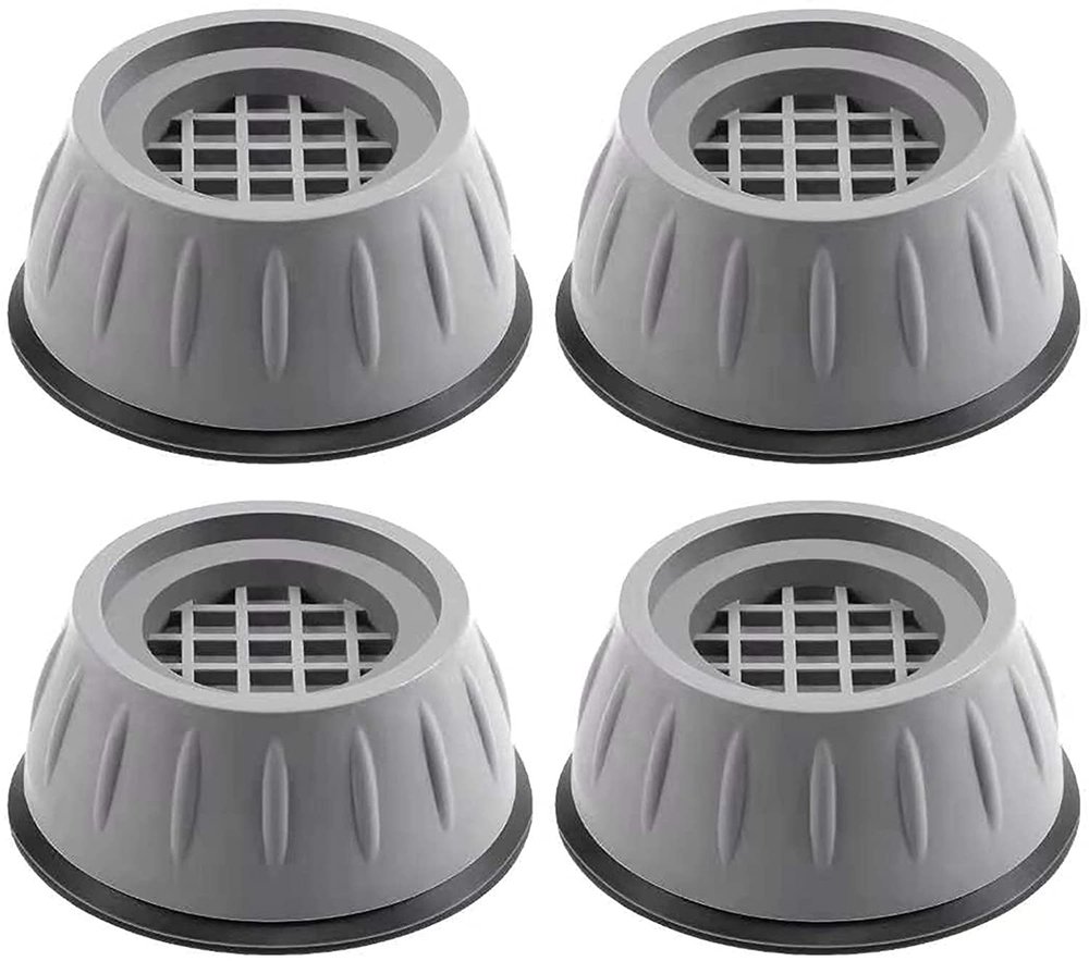 Wosta Anti Vibration Washer Dryer Pads with Suction Cup Feet, Fridge Washing Machine Leveling Feet Anti Walk Pads Shock Absorber Furniture Lifting Base(4 Piece).