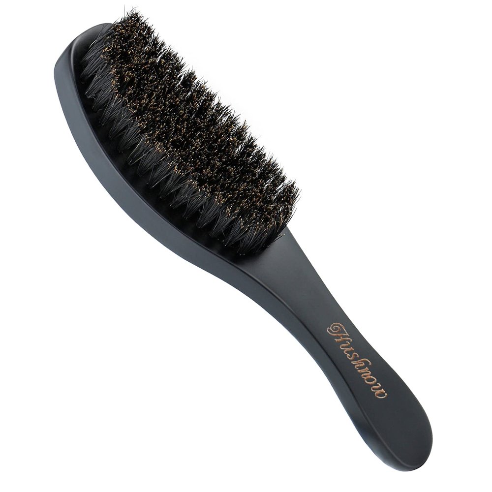 Beard Brush for Men,Boar Bristle Beard Grooming Brush, with Handle 8 Inches Long