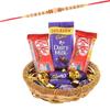 Astonished Retail Sweet Chocolate Gift | Sandalwood Rakhi Chocolate for Brother | Rakhi Chocolate Hamper | Roli, Chawal, Chandan, Misri | 633 view 1
