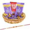 Astonished Retail Sweet Chocolate Celebration to Gift Your Loved Ones | Sandalwood Rakhi Chocolate for Brother | Rakhi Chocolate Hamper | Roli, Chawal, Chandan, Misri | 631 view 1