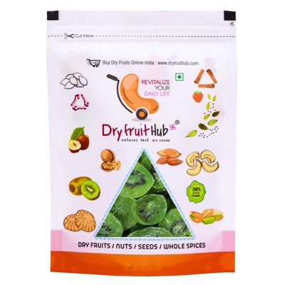 Dry Fruit Hub Candied Dried Kiwi 500gm Slices | Sweet & Tangy Dehydrated Fruit | Soft, Chewy & Colorful Snack | Perfect for Baking, Gifting & Desserts