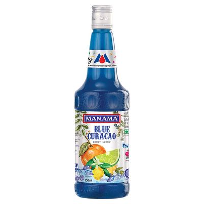 Manama Blue Curacao Fruit Syrup, Mixer for Mocktails and Cocktails (750ML)