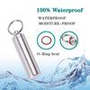 FULLGUEEN Pill Holder Keychain,Portable Waterproof Single Chamber Stainless Steel Pill Container,Small Pill Box Case for Outdoor Travel Camping - 2 Pack view 2