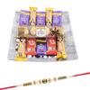 Astonished Retail Silver Tray Loaded with Chocolates | Golden Pearl Rakhi Chocolate for Brother | Rakhi Chocolate Hamper | Roli, Chawal, Chandan, Misri | 920 view 1
