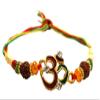 2 Rakhi Combo: OM Rakhi & Designer Dhaga Brother Combo Gift, 250gms Badam Almond Jar, Tikka with Personal Message & Roli Chandan Chawal Mishri Pack for Bhai Bhaiya view 2