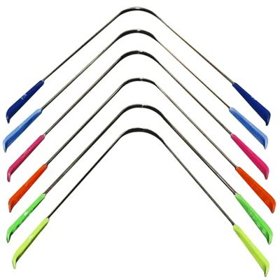E Shopping Steel Tongue Cleaners Multicolored Handle - 6pcs