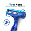 LetsShave Evior 3 Blade Plus Disposable Razor for Women (Pack of 6), Manual Shaving Razor for Women, Painless Hair Remover, Stainless Steel Blades view 4