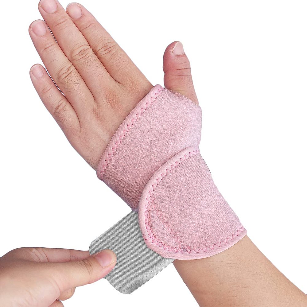 2 Pack Wrist Support Brace/Carpal Tunnel/Wrist Brace/Hand Support, Adjustable Wrist Support for Arthritis and Tendinitis, Joint Pain Relief (Pink)
