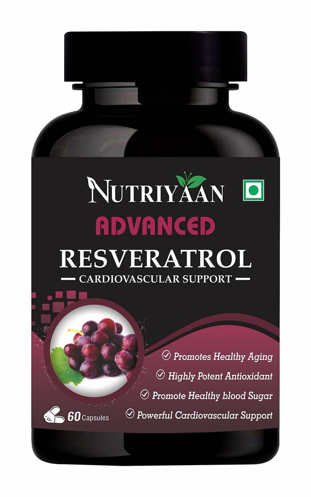 Nutriyaan Advanced Resveratrol For Glowing Skin And A Radiant Heart (500mg, 60 Veg Capsules)