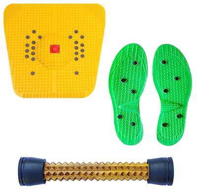 ACS 2000MAT MAGNETIC FOOT MASSAGER SHUE SOLE WONDER FOOT ROLLER WOODEN