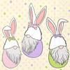 Boston International IHR 3-Ply Paper Napkins, 20-Count Cocktail Size, Easter Gnomes view 1